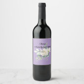 Elegante eucalyptus Eten en Drinken Label Set Wijn Etiket (Voorkant)