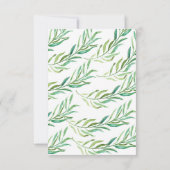 Elegante Eucalyptus floral waterverf RSVP-kaarten RSVP Kaartje (Achterkant)