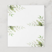 Elegante Eucalyptus Foliage Botanische bruiloft Plaatskaartje (Buitenkant ongevouwen)