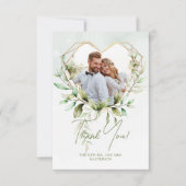 Elegante Eucalyptus Foliage Botanische foto Bruilo Bedankkaart (Voorkant)