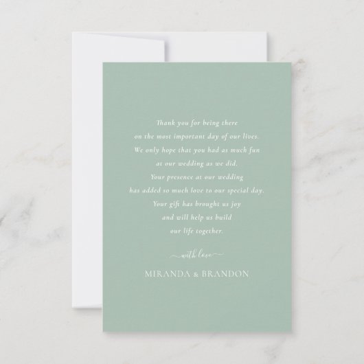 Elegante Eucalyptus Foliage Botanische foto Bruilo Bedankkaart (Achterkant)