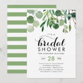 Elegante Eucalyptus Foliage Greenery Vrijgezellenf Kaart (Voorkant / Achterkant)