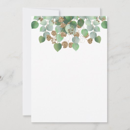 Elegante Eucalyptus Fotoviering van het Leven Kaart (Achterkant)