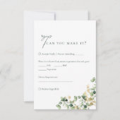 Elegante Eucalyptus gebladerte bruiloft RSVP (Voorkant)