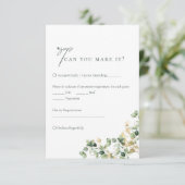 Elegante Eucalyptus gebladerte bruiloft RSVP (Staand voorkant)