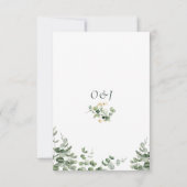 Elegante Eucalyptus gebladerte bruiloft RSVP (Achterkant)