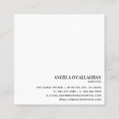 Elegante Eucalyptus gebladerte & gouden glitter Vierkante Visitekaartje (Achterkant)