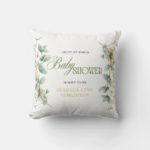 Elegante Eucalyptus Geslachtsonzijdige Baby Shower Kussen (Voorkant)