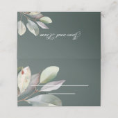 Elegante eucalyptus gevouwen plaats kaart plaatskaartje (Buitenkant ongevouwen)