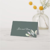 Elegante eucalyptus gevouwen plaats kaart plaatskaartje (Achterkant)