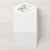 Elegante Eucalyptus Glam Beide Ouders Bruiloft All In One Uitnodiging (Buitenkant)