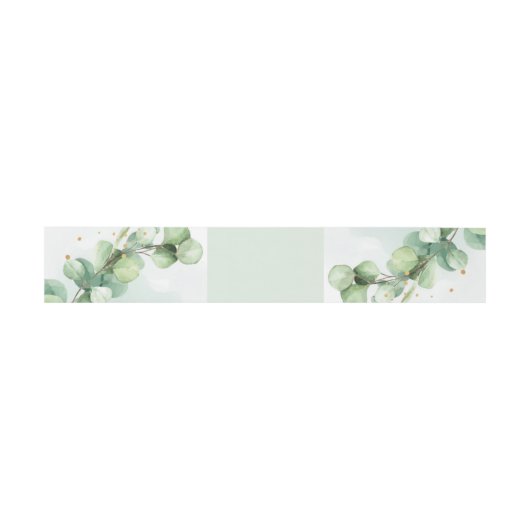 Elegante Eucalyptus & Goud – Chic Greenery Wrap Uitnodigingen Wikkel (Vlak)