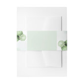 Elegante Eucalyptus & Goud – Chic Greenery Wrap Uitnodigingen Wikkel (Voorkant Voorbeeld)