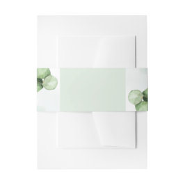 Elegante Eucalyptus & Goud – Chic Greenery Wrap Uitnodigingen Wikkel