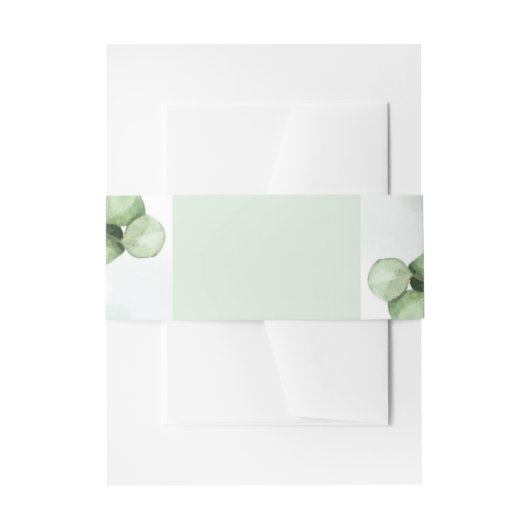 Elegante Eucalyptus & Goud – Chic Greenery Wrap Uitnodigingen Wikkel (Voorkant Voorbeeld)