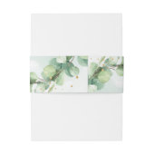 Elegante Eucalyptus & Goud – Chic Greenery Wrap Uitnodigingen Wikkel (Achterkant Voorbeeld)