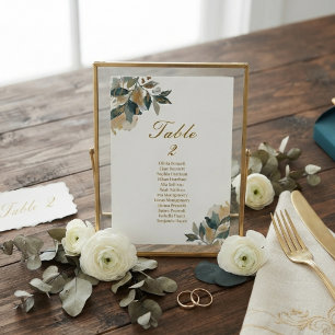 Elegante Eucalyptus Goud Folie Botanische Waterver Kaart