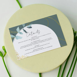 Elegante eucalyptus, gouden accenten Botanische de Informatiekaartje