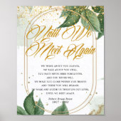 Elegante Eucalyptus Gouden Grafgedicht Bord Poster (Voorkant)