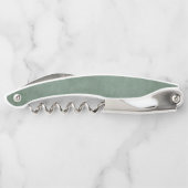 Elegante Eucalyptus Green Wedding Bedankt Favoriet Kurkentrekker (Achterkant)