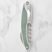 Elegante Eucalyptus Green Wedding Bedankt Favoriet Kurkentrekker (Achterkant)