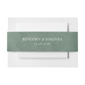 Elegante Eucalyptus Green Wedding Custom Uitnodigingen Wikkel (Voorkant Voorbeeld)