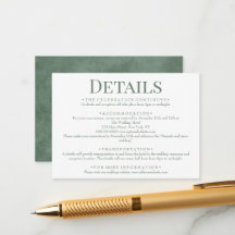 Elegante Eucalyptus Green Wedding Details