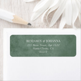 Elegante Eucalyptus Green Wedding Retouradres Etiket
