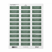 Elegante Eucalyptus Green Wedding Retouradres Etiket (Full Sheet)