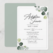 Elegante Eucalyptus Greenery Adoptie Baby shower