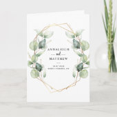 Elegante Eucalyptus groen alles in één bruiloft (Voorkant)