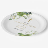 Elegante eucalyptus groen bevestiging papieren bordje (Gekanteld)