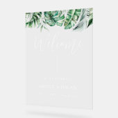 Elegante eucalyptus groen bruiloft acryl teken acryl bord (Hoek)