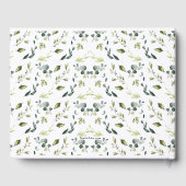 Elegante eucalyptus & groen bruiloft gastenboek (Achterkant)