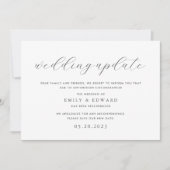 Elegante Eucalyptus groen bruiloft wijzigingsdatum Kaart (Voorkant)