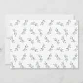 Elegante Eucalyptus groen bruiloft wijzigingsdatum Kaart (Achterkant)