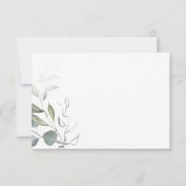 Elegante eucalyptus groen chique bruiloft RSVP kaartje (Achterkant)