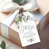 Elegante Eucalyptus Groen Favor Bedankt Cadeau T Cadeaulabel