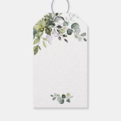 Elegante Eucalyptus Groen Favor Bedankt Cadeau T Cadeaulabel (Achterkant)