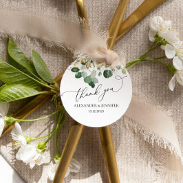 Elegante Eucalyptus groen gouden folie trouwklasse Bedankjes Labels