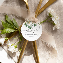 Elegante Eucalyptus groen gouden folie trouwklasse Bedankjes Labels