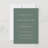 Elegante Eucalyptus groen kalligrafie bruiloft Save The Date (Achterkant)