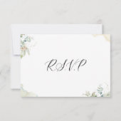 Elegante Eucalyptus groen laat RSVP-kaart RSVP Kaartje (Achterkant)