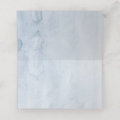 Elegante Eucalyptus groen stoffige blauwe bruiloft Plaatskaartje (Binnenkant ongevouwen)