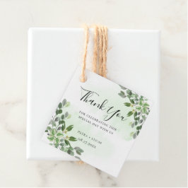 Elegante Eucalyptus groen succulent dank Bedankjes Labels