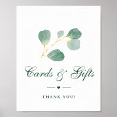 Elegante Eucalyptus groen trouwkaarten & geschenke Poster
