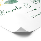 Elegante Eucalyptus groen trouwkaarten & geschenke Poster (Hoek)