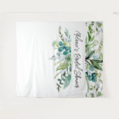 Elegante Eucalyptus groen Vrijgezellenfeest achter Wandkleed (Voorkant (horizontaal))