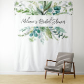 Elegante Eucalyptus groen Vrijgezellenfeest achter Wandkleed (In situ)