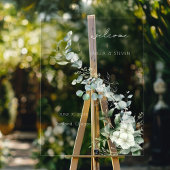 Elegante Eucalyptus groen welkom Acryl Bord